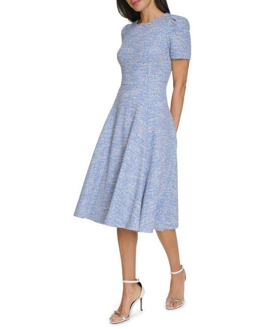 calvin klein fit and flare dress with sleeves Calvin Klein Women's Fit and Flare Short Dress