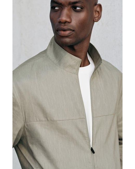 Mango Green Linen Blend Jacket for men