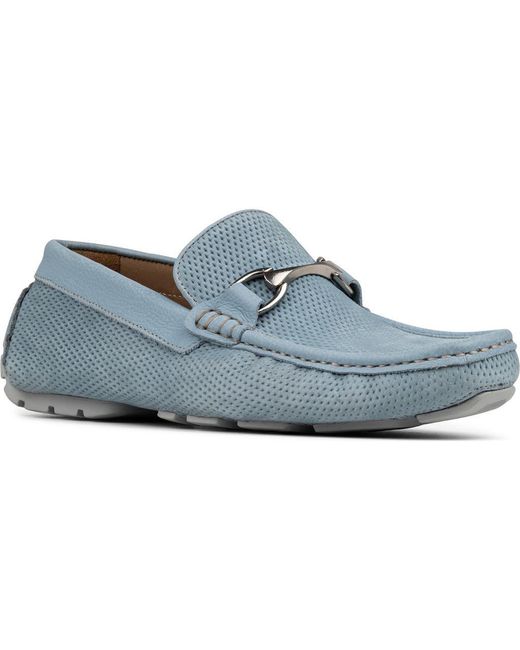 Donald J Pliner Textured Horsebit Loafer in Blue for Men | Lyst display picture 1