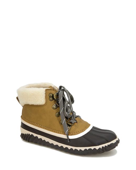 Jambu Alison Waterproof Faux Shearling Trim Duck Boot In Tan At Nordstrom Rack in Brown | Lyst