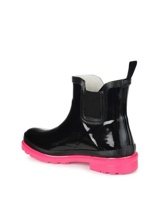 Journee Collection Black Tekoa Rain Boot