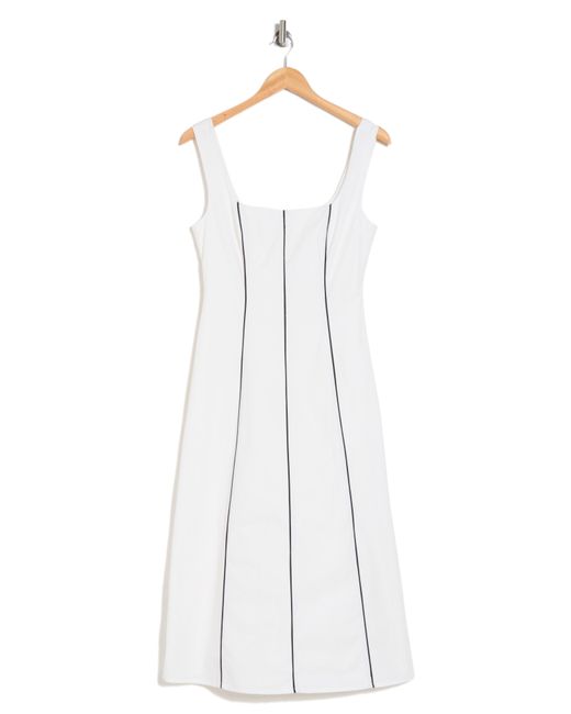 Lush White Contrast Midi Dress