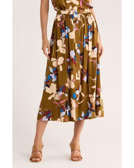 DR2 by Daniel Rainn Multicolor Button Front Skirt