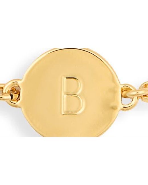 Kate Spade Metallic Initial Charm Chain Bracelet