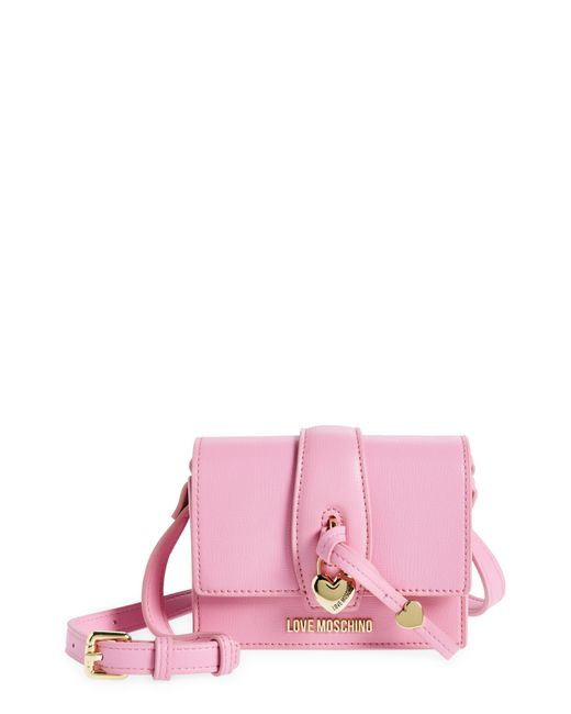 Love Moschino Pink Borsa Heart Charm Crossbody Bag