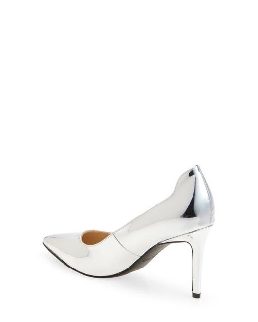 Nine West White Edden Pointed Toe Pump