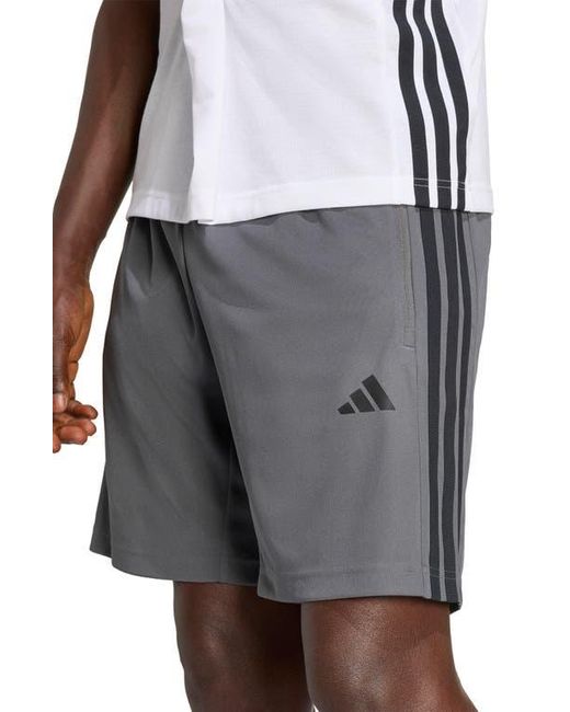 Adidas Black Essentials 3-Stripes Shorts for men