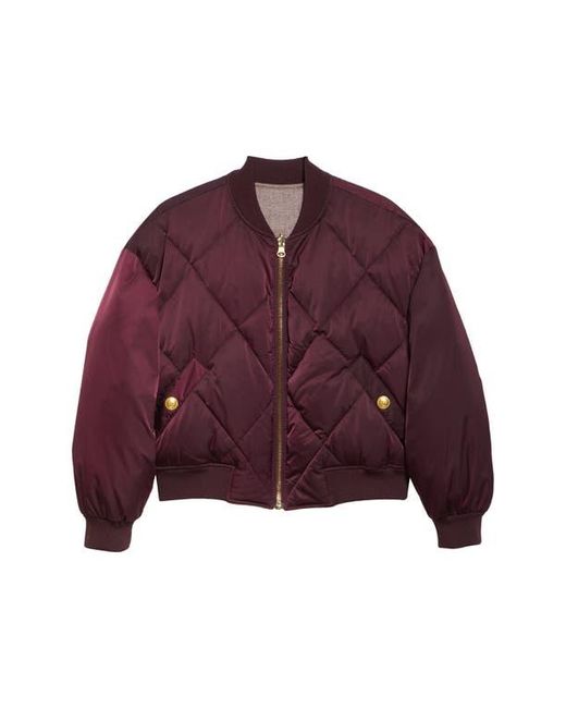 L'Agence Red Violeta Reversible Bomber Jacket
