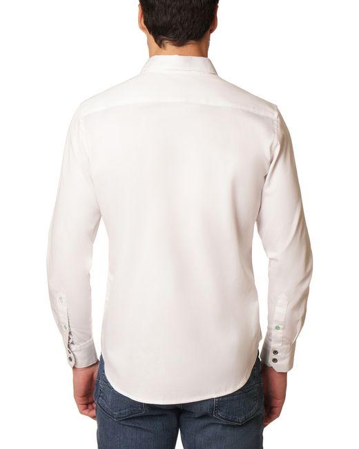 Robert Graham White Mulford Long Sleeve Button Up Shirt for men