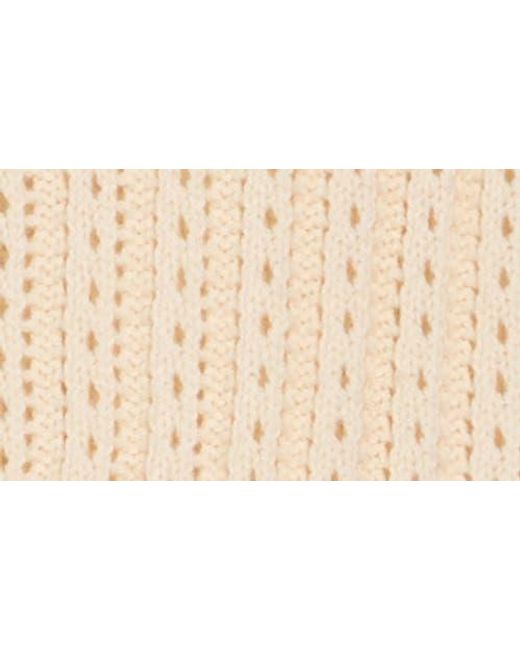 Blu Pepper White Open Knit Button Vest