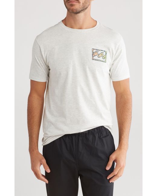 Billabong White Framed Cotton Graphic T-shirt for men