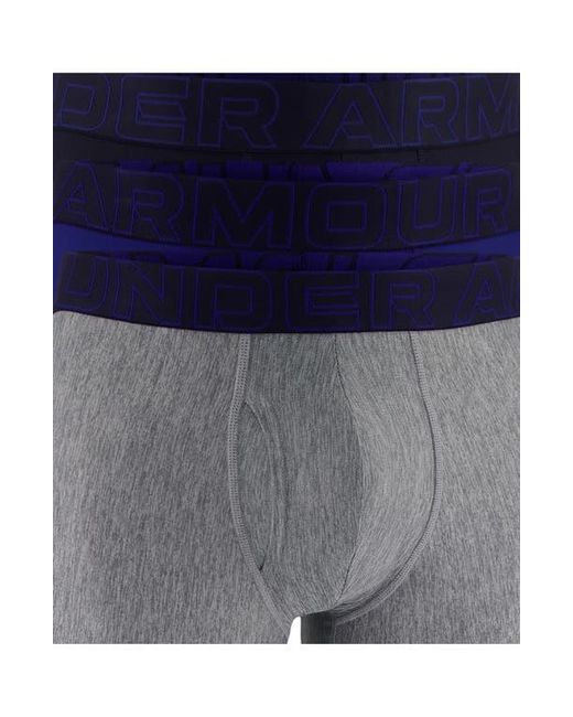 Under Armour Blue Performance Tech 3-Pack Boxer Briefs for men