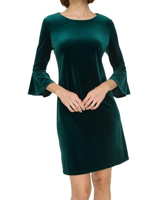Tommy Hilfiger Black Bell Sleeve Velvet Dress