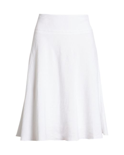 NIC+ZOE White Nic+zoe Summer Fling Linen Blend Skirt