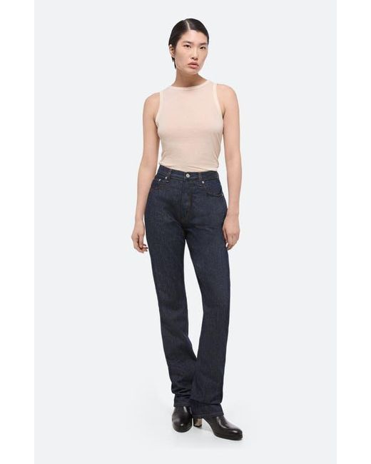 Helmut Lang Reversible Sheer Cotton Tank Top in Blue | Lyst