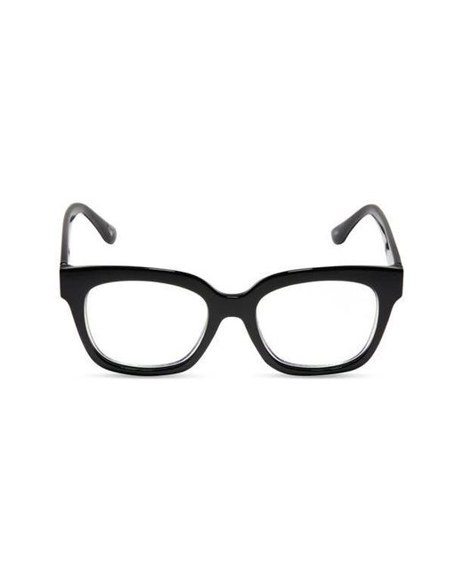 DIFF Black Ava 50Mm Square Light Blocking Glasses for men