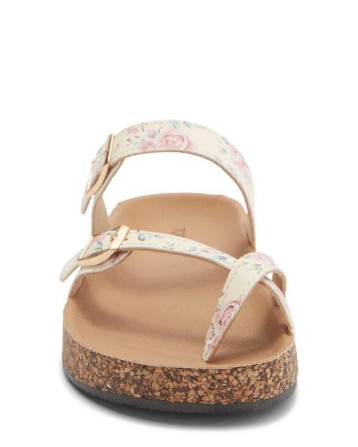 Top Moda Metallic Amara Toe Loop Sandal