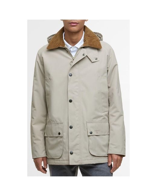 Barbour Gray Waterproof Ashby Winter Jacket for men