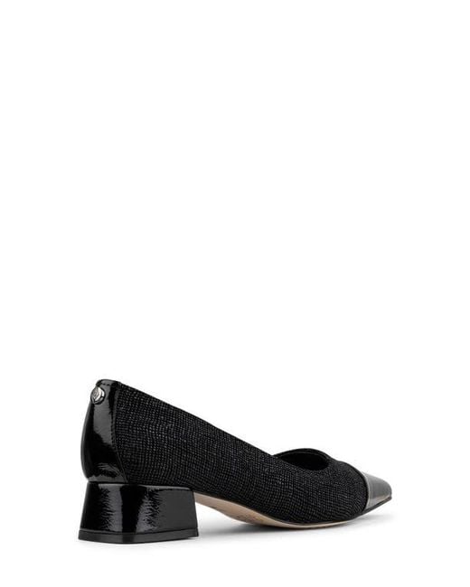 Donald J Pliner Black Cap Toe Pump