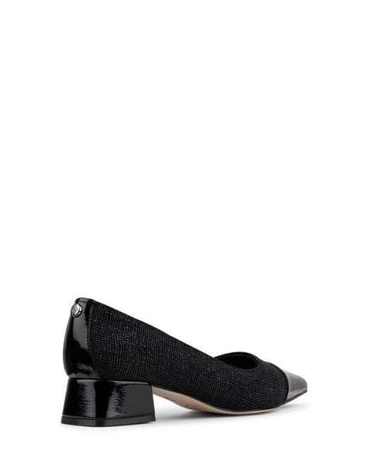 Donald J Pliner Black Cap Toe Pump