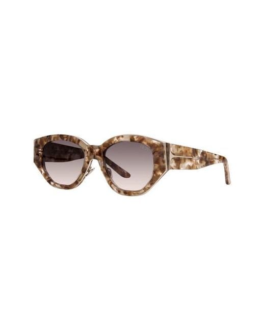 DEZI Brown Charge It 51Mm Gradient Oval Sunglasses