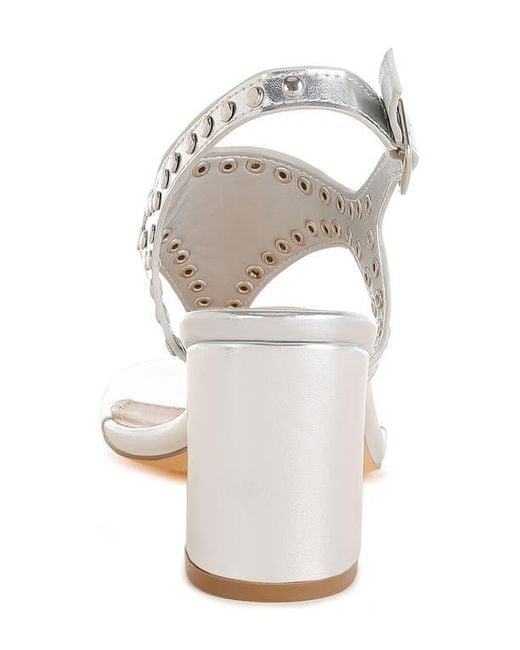 Rag & Co White Chan Studded Sandal