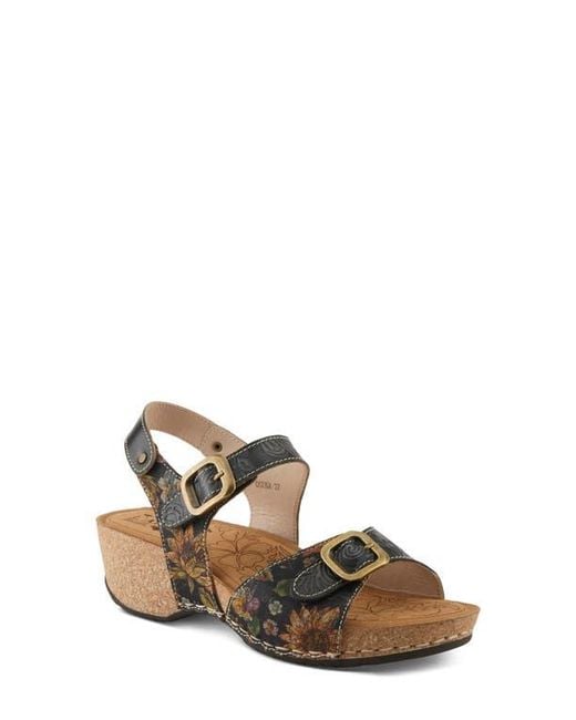 Spring Step Multicolor Osuna Ankle Strap Platform Sandal