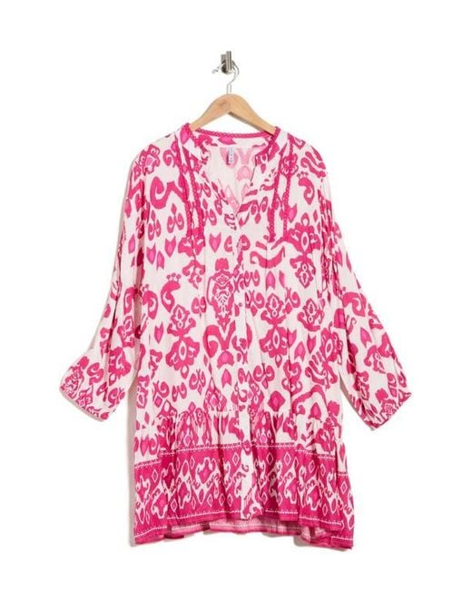 Boho Me Pink Button Front Tunic