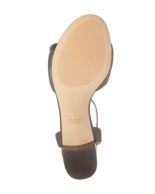 Stuart Weitzman Metallic Everly Block Heel Sandal