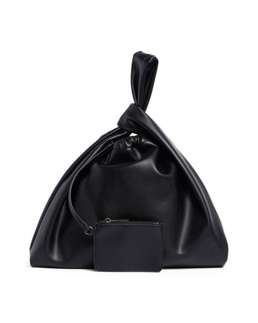 BCBGMAXAZRIA Black Corded Drawstring Bag