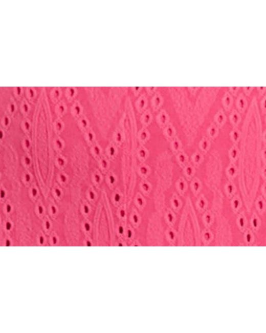 London Times Pink Keyhole Sleeveless Fit & Flare Dress