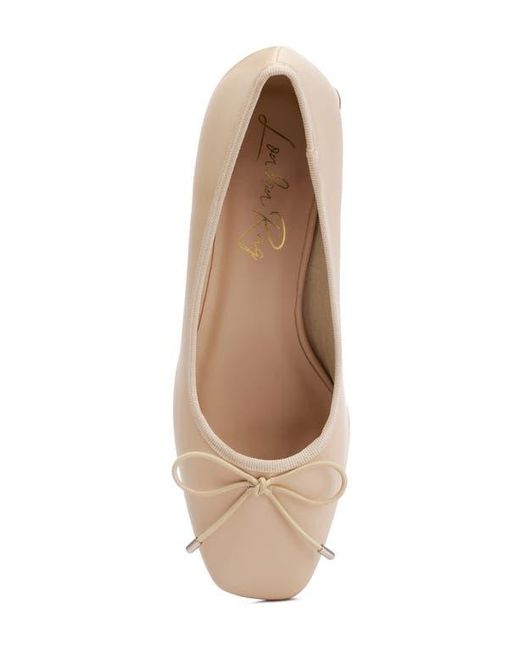 LONDON RAG Natural Sienna Block Heel Ballerina Pump