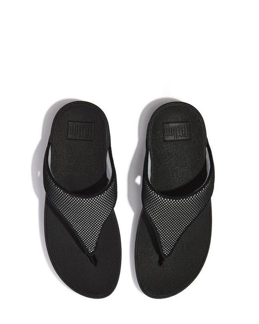 Fitflop Black Water Resistant Two Tone Flip Flop