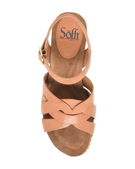 Söfft Brown Carlana Wedge Sandal