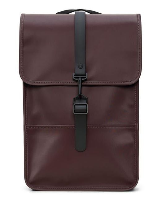 Rains Brown Mini Waterproof Backpack for men