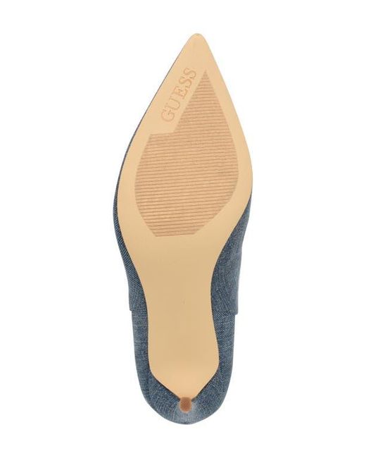 Guess Blue Rasima Pointy Toe Western Boot