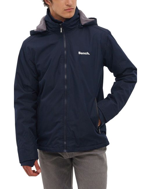 Bench Hawn Hooded Double Face Ripstop Jacket in Blue for Men Lyst