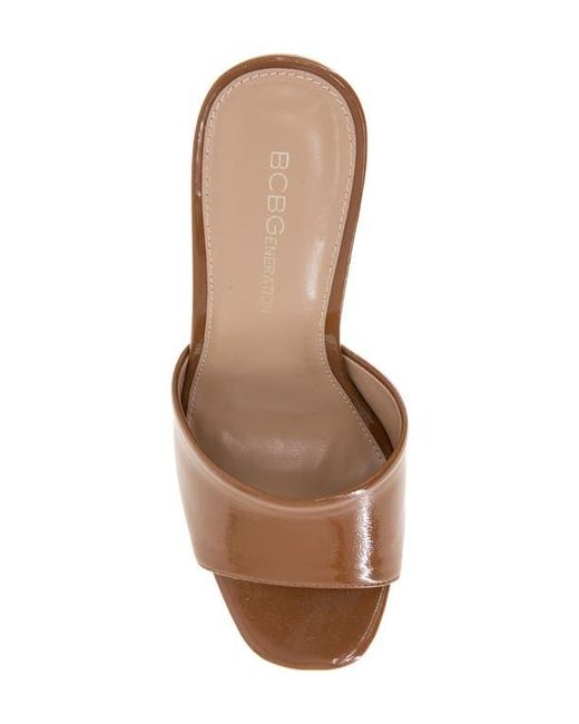 BCBGeneration Brown Giani Wedge Slide Sandal