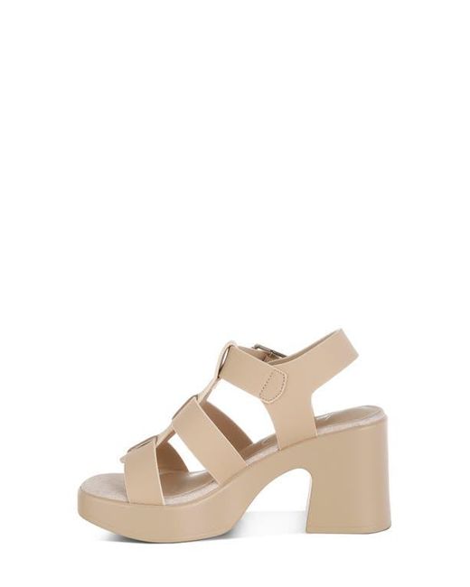 LONDON RAG Natural Avalon Platform Fisherman Sandal