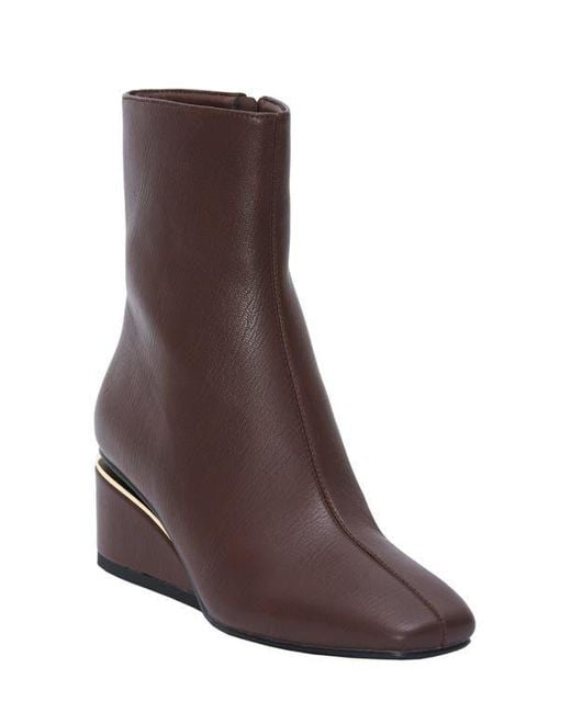 Ninety Union Brown Mona Square Toe Wedge Boot