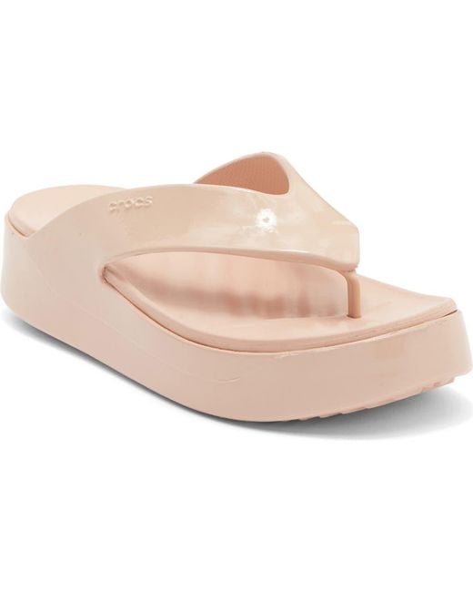 CROCSTM Pink Getaway Platform Flip Flop