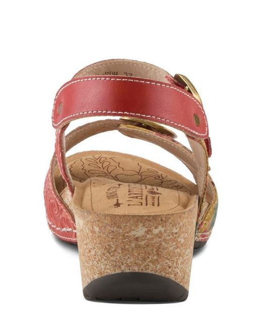 Spring Step Brown Osuna Ankle Strap Platform Sandal
