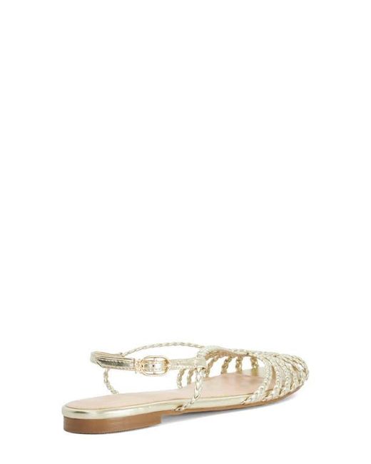 Dune White Hoopla Flat Sandal