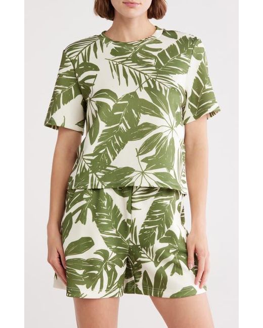 Tahari Green Print Top