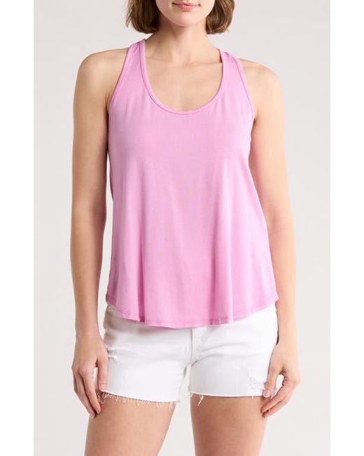 Go Couture Pink Rounded Racerback Tank