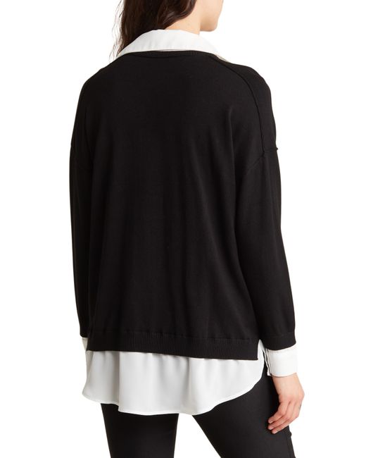 Adrianna Papell Black Twofer Sweater