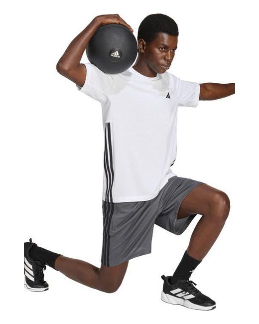 Adidas Black Essentials 3-Stripes Shorts for men