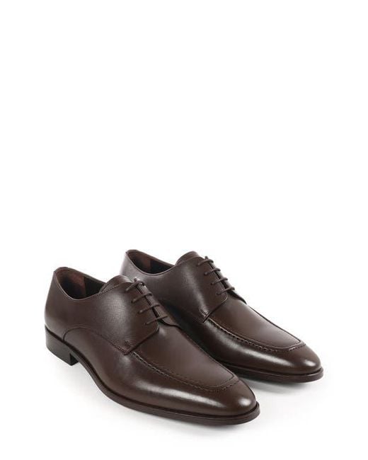 VELLAPAIS Brown Warwick Apron Toe Derby for men