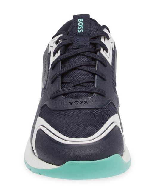 Boss Blue Titanium Runn Sneaker for men