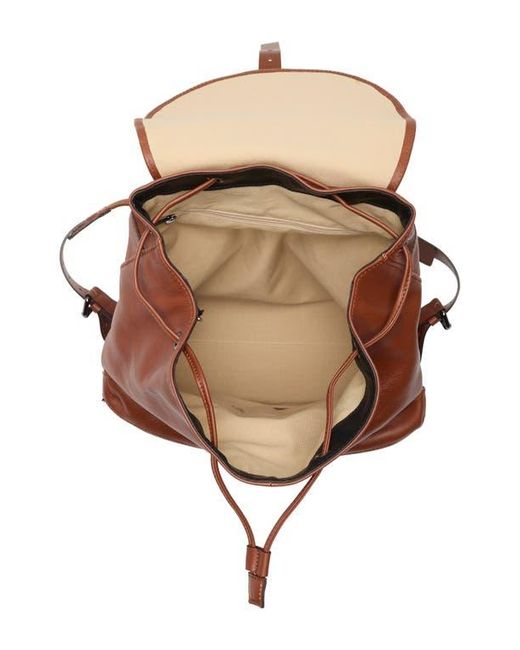 Longchamp Brown Lc3D Large Leather Backpack